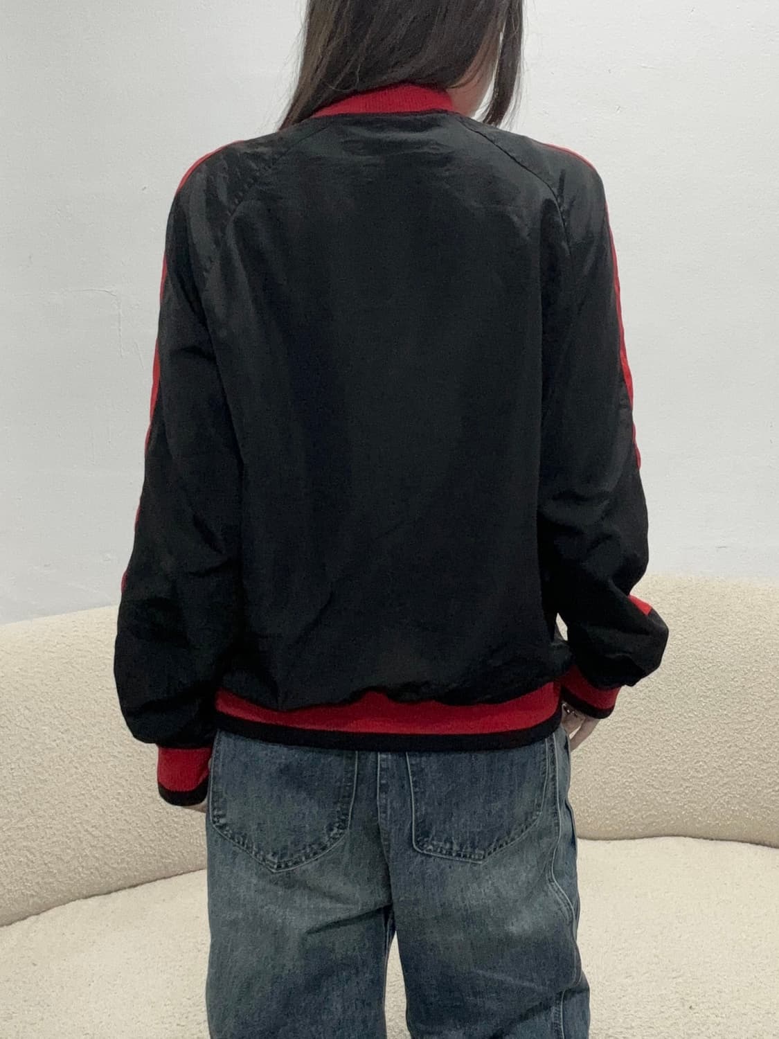 90s POLO 블랙&레드 트랙 블루종 jk 상품이미지3