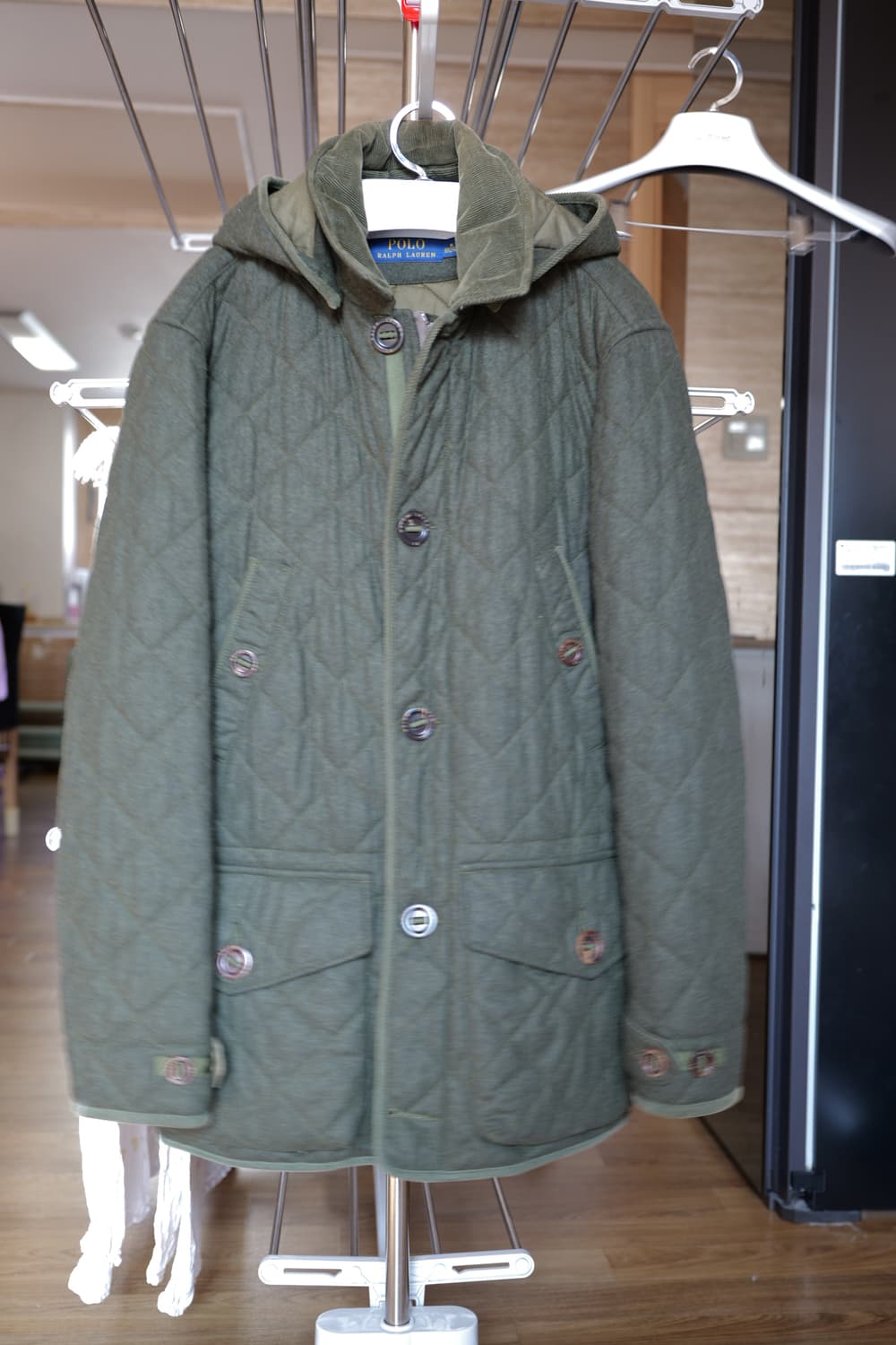 폴로 랄프로렌 퀼팅 후드 자켓 M 올리브그린 상품이미지2