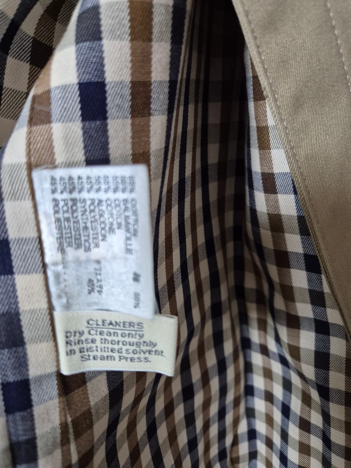 아쿠아스큐텀 싱글코트 트렌치코트  남성 M  100 상품이미지6