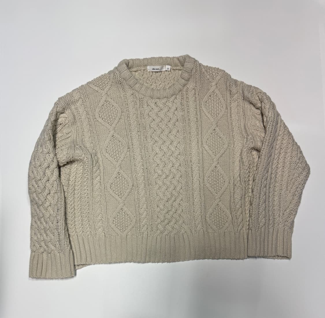 여성 니코앤드 일본 빈티지 케이블 크롭 니트 3 상품이미지1