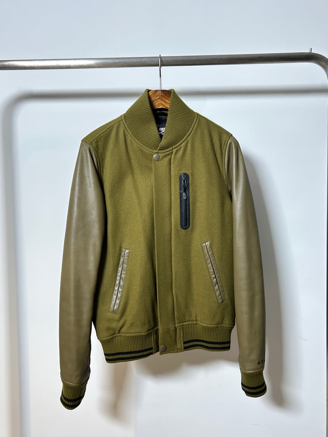 Nike Lambs Wool Leather Stadium Jacket 상품이미지1