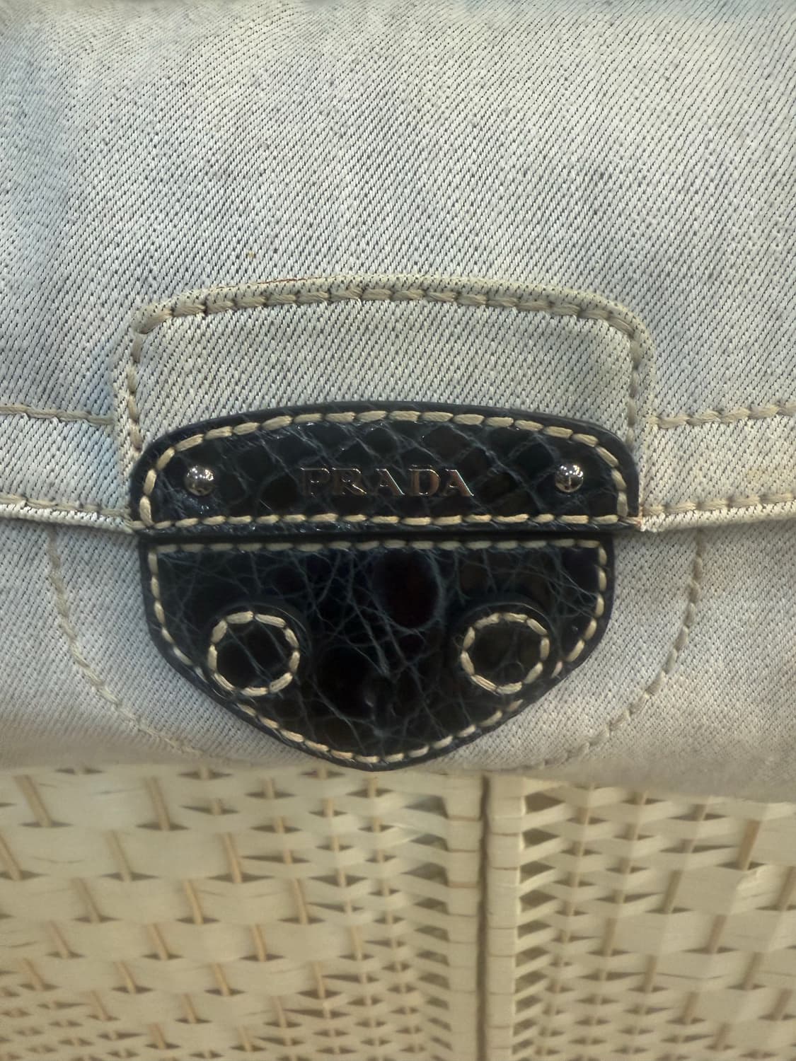 정품 프라다 데님 패티나 체인 숄더백 팝니다 상품이미지2