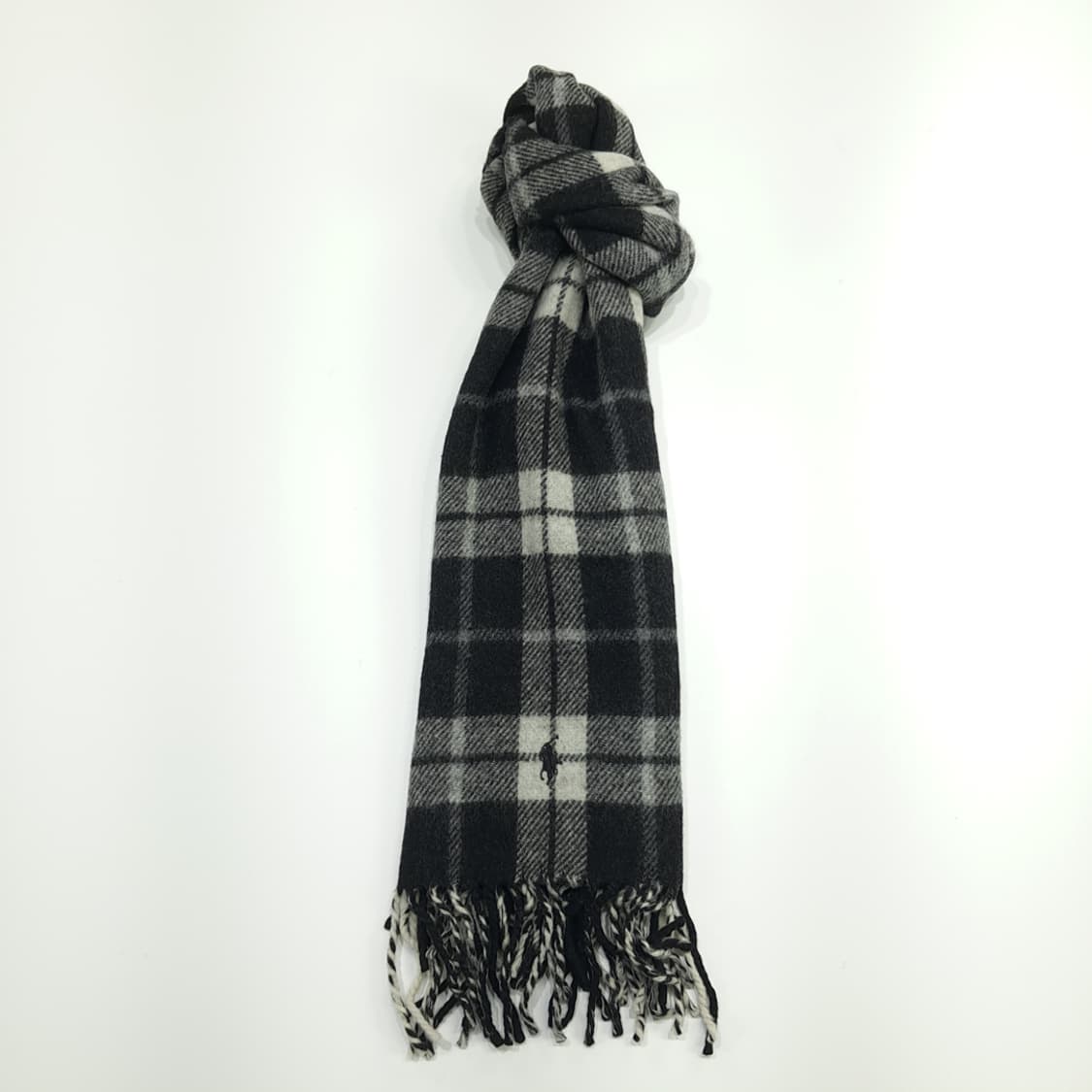 MX141 폴로 랄프로렌 모노 클래식 타탄체크 램스울 목도리 머플러 상품이미지3
