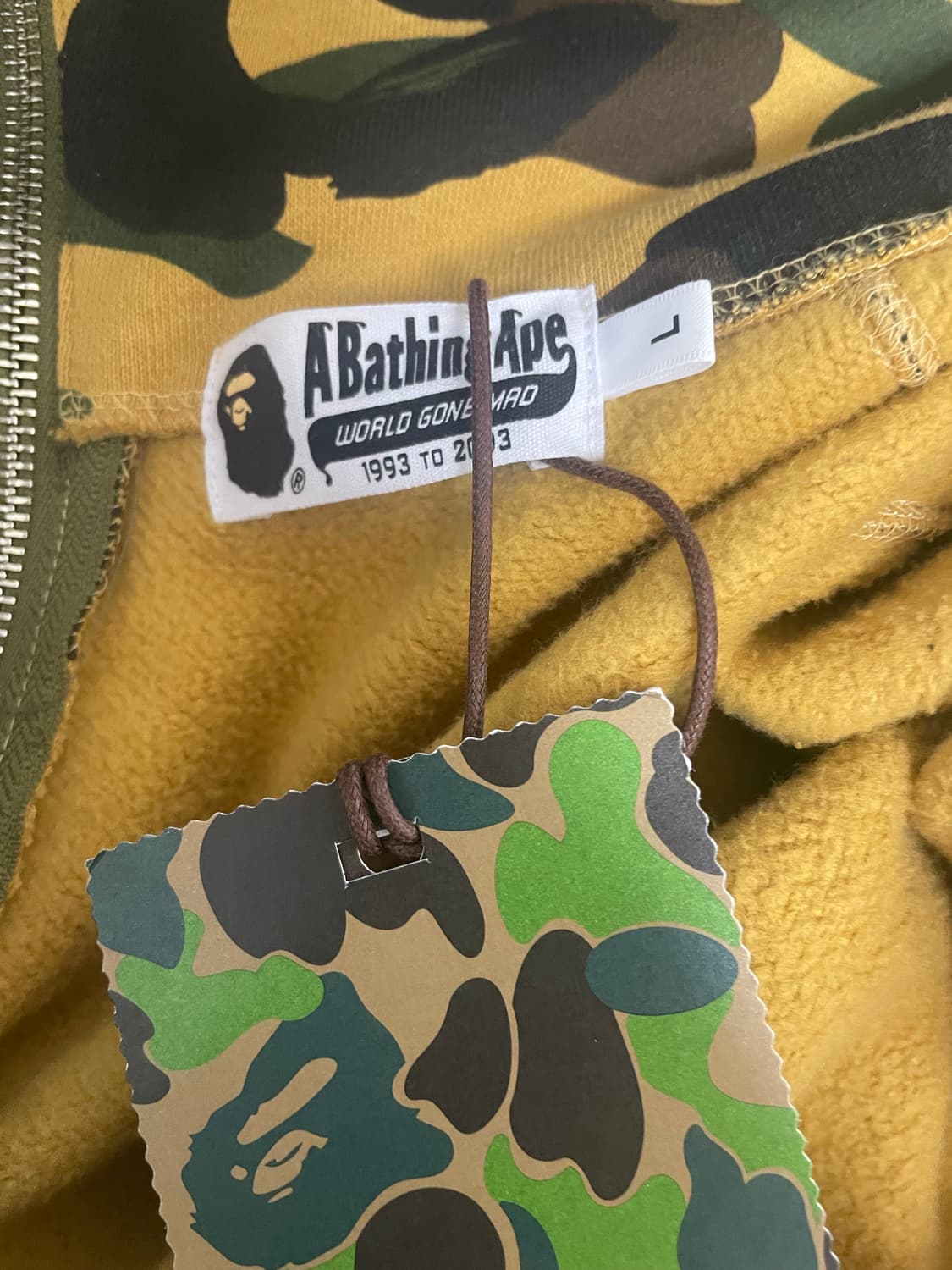 베이프 하프카모샤크 후드집업 L 상품이미지7