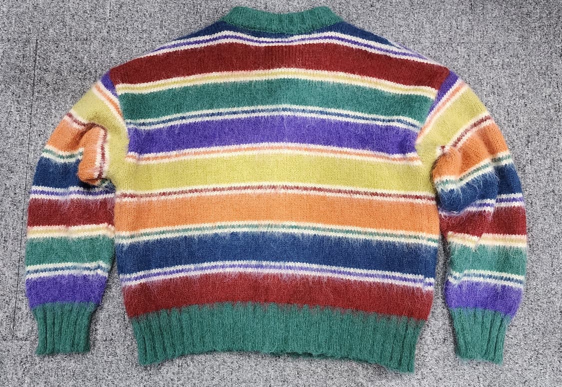 BNX 스트라이프 무지개 니트 가디건 상품이미지2