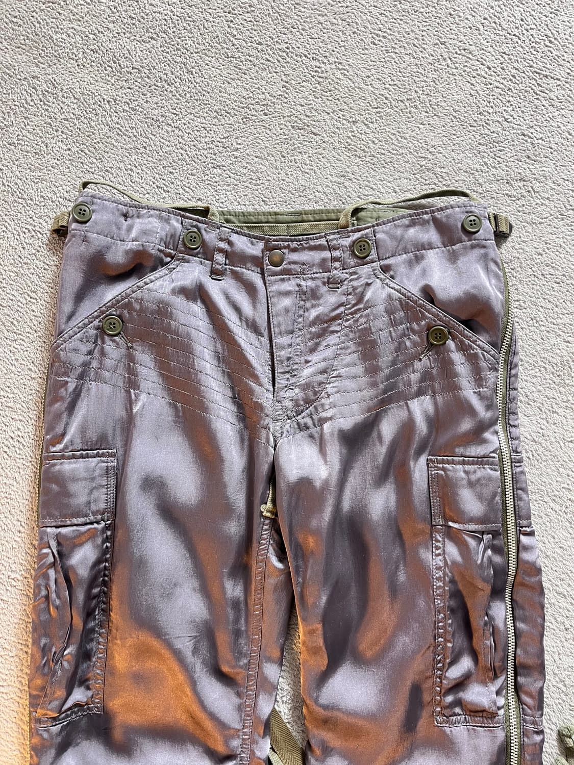 00s 빈티지 미하라 야스히로 M-51 모티브 새틴 팬츠 상품이미지1