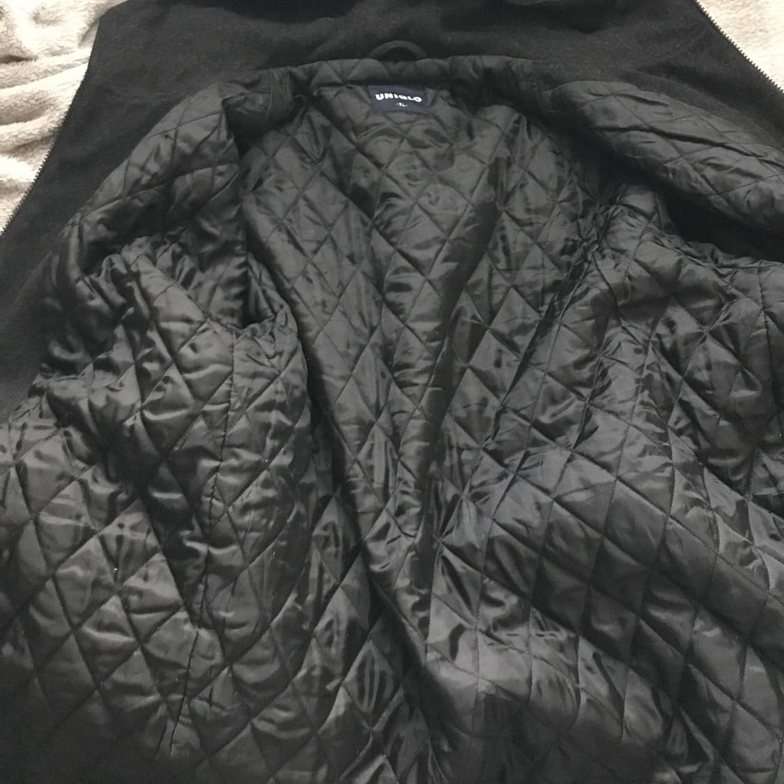 유니클로 모직 후드 코트 XL사이즈 차콜 상품이미지4