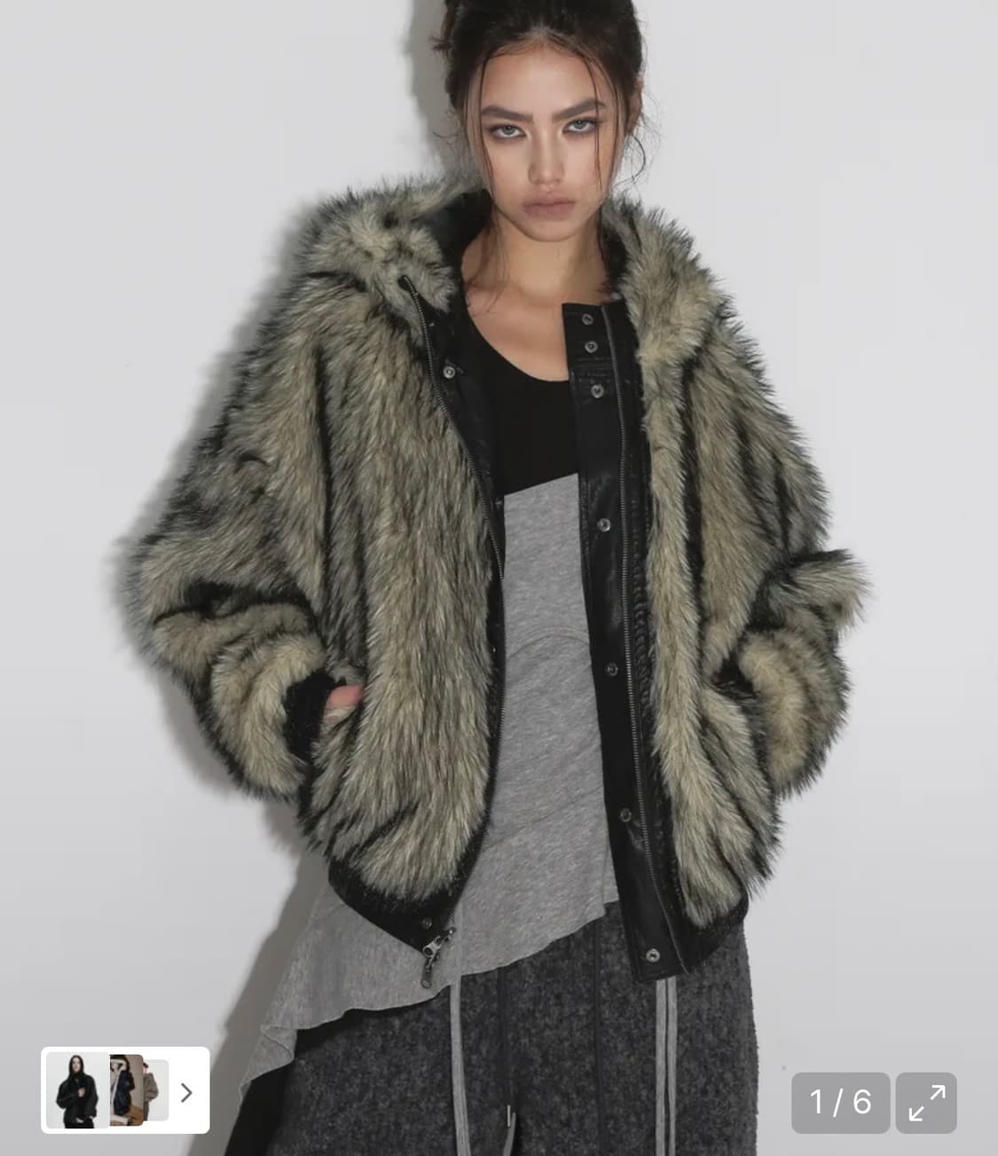 샌드릭 리버시블 퍼자켓 라이트옐로우 상품이미지1