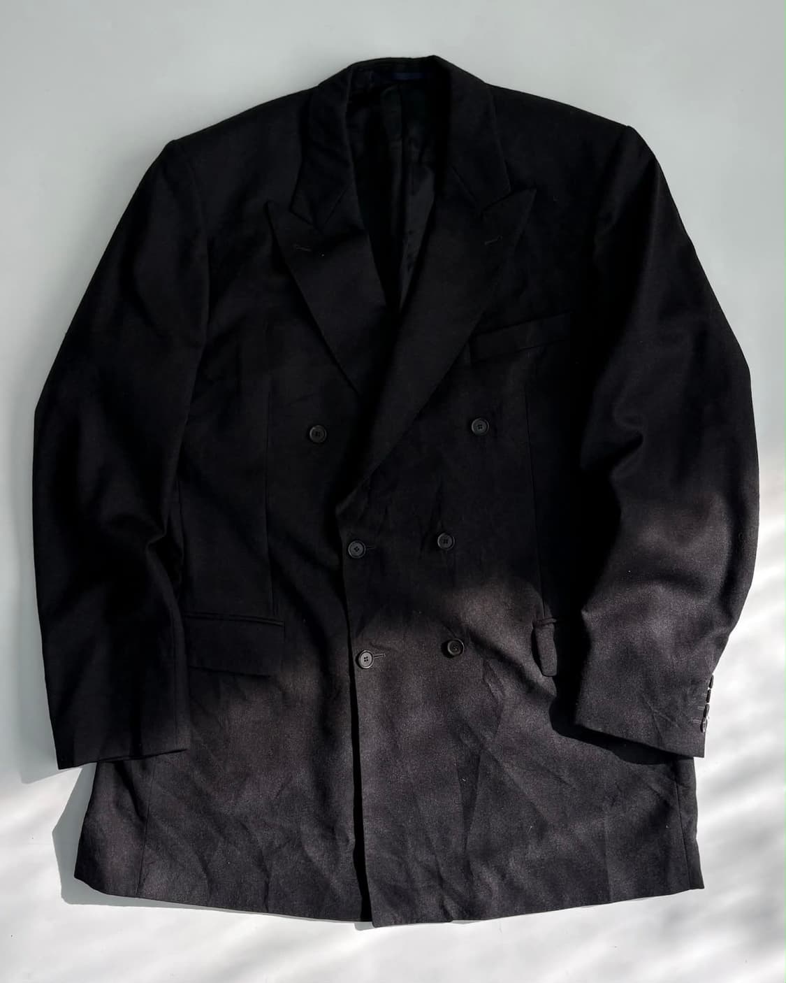 90s 버버리 × 로덴프레이 독일제 슈퍼 100 더블 브레스트 울 블레이 상품이미지1