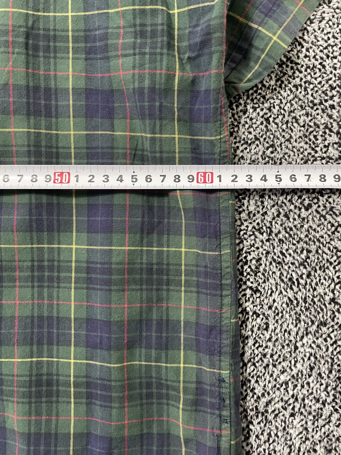 빈티지9. 폴로랄프로렌 그린 체크 반팔 캠프 셔츠 반소매 상품이미지5