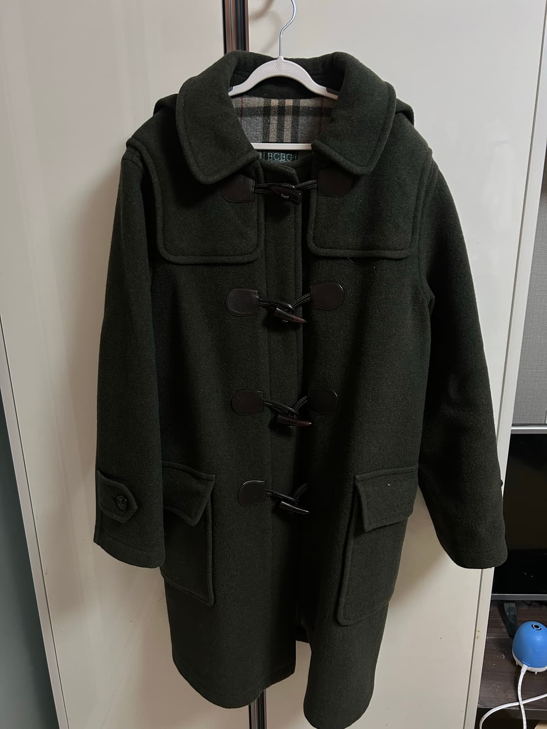 뮤트 카키색 울 떡볶이코트 떡코 롱코트 상품이미지4