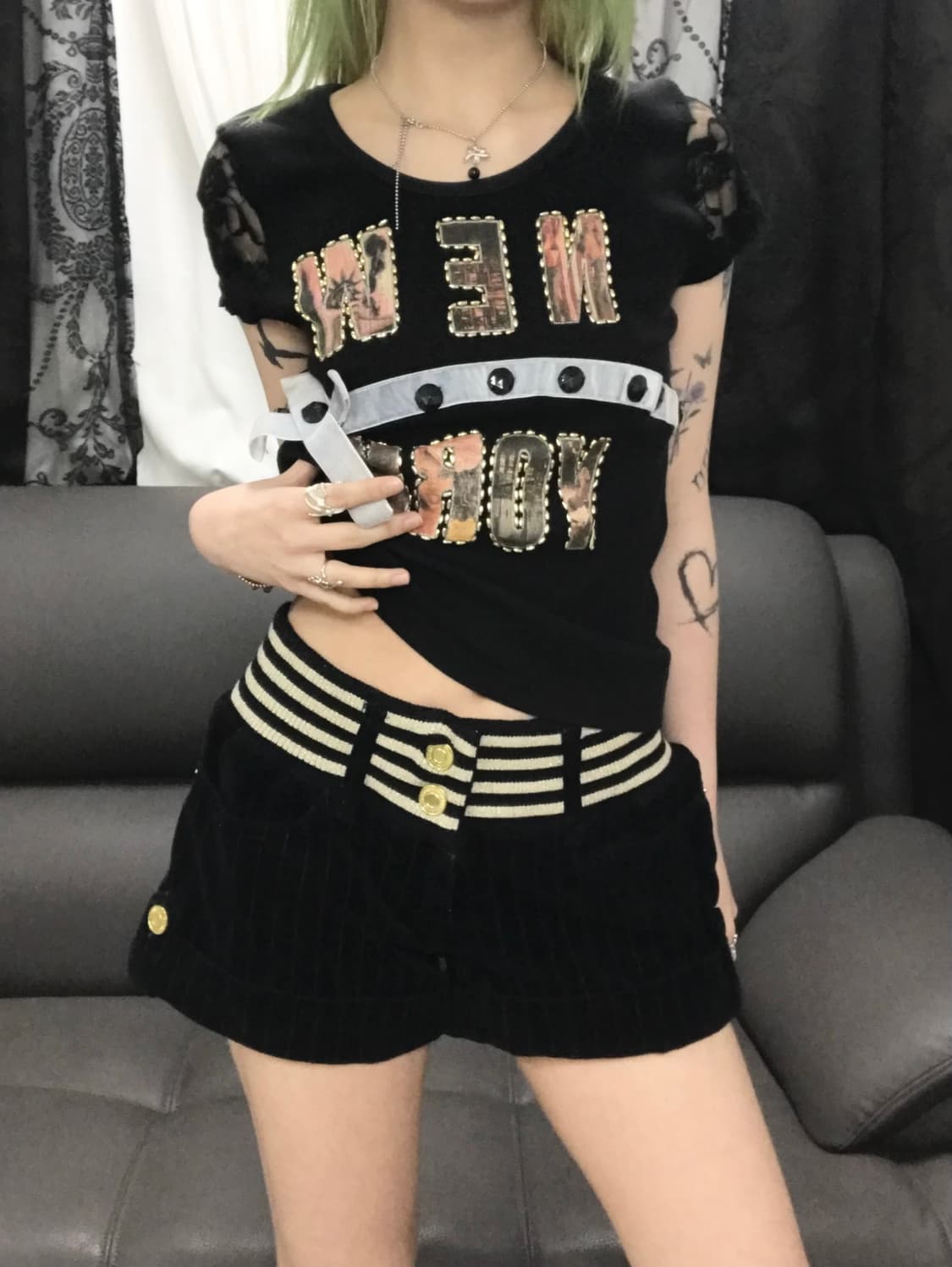 빈티지 갸루 반팔티 상품이미지5