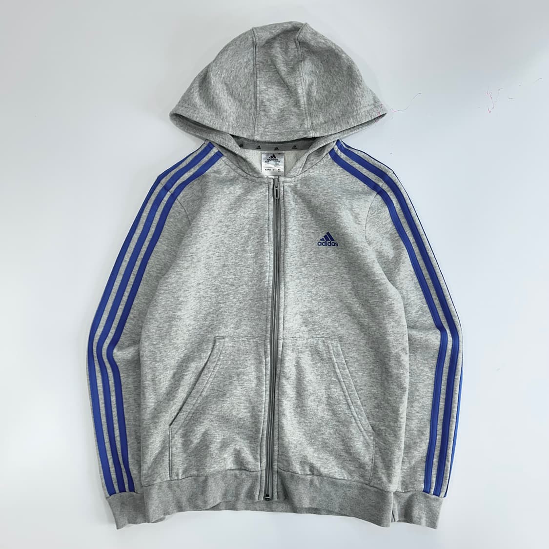 Adidas 아디다스 블루 삼각로고 라이트그레이 후드집업  Price:  상품이미지3