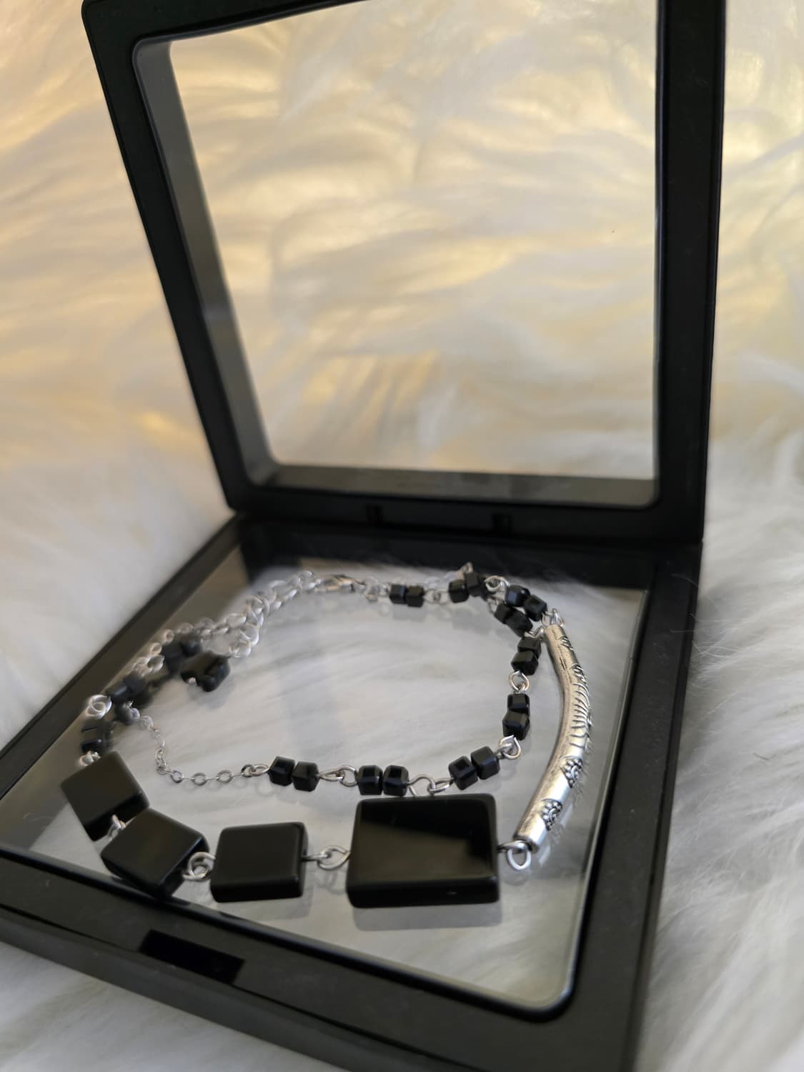 오닉스  사각 두줄 팔찌 상품이미지5