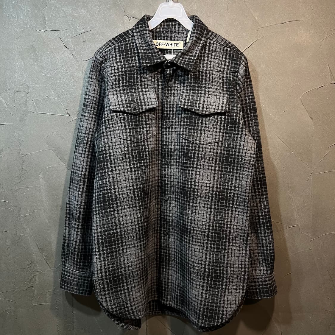 [XS] OFF WHITE 오프화이트 체크 셔츠 상품이미지1