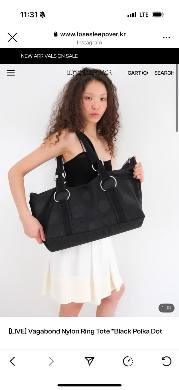 루즈슬립오버 링 토트 백 Vagabond Nylon Ring Tote 상품이미지1