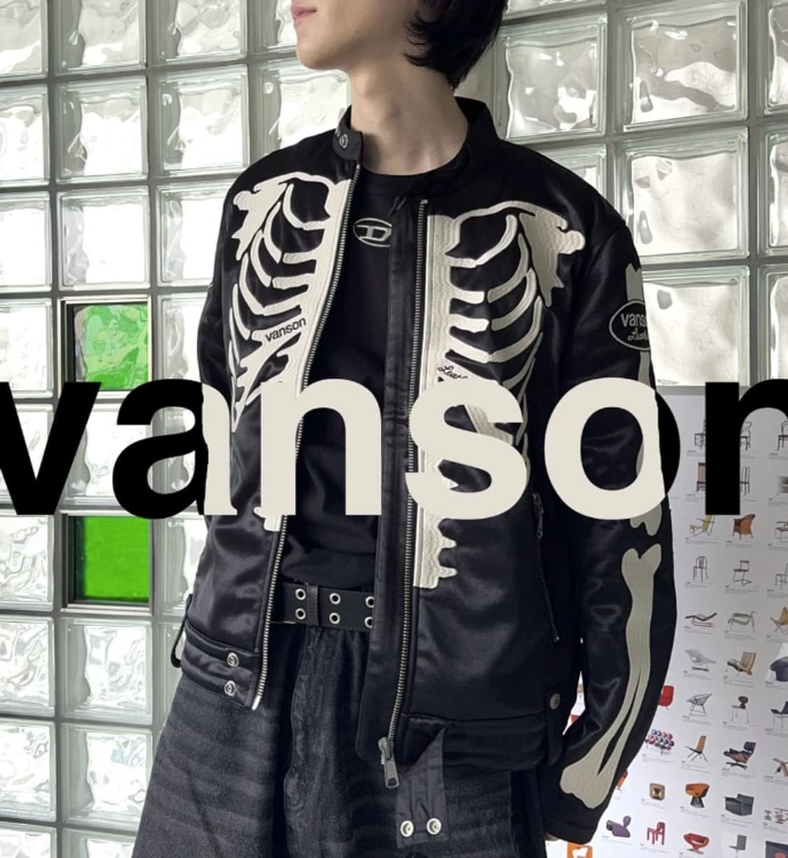 밴슨 본 레더 자켓 새상품  상품이미지1