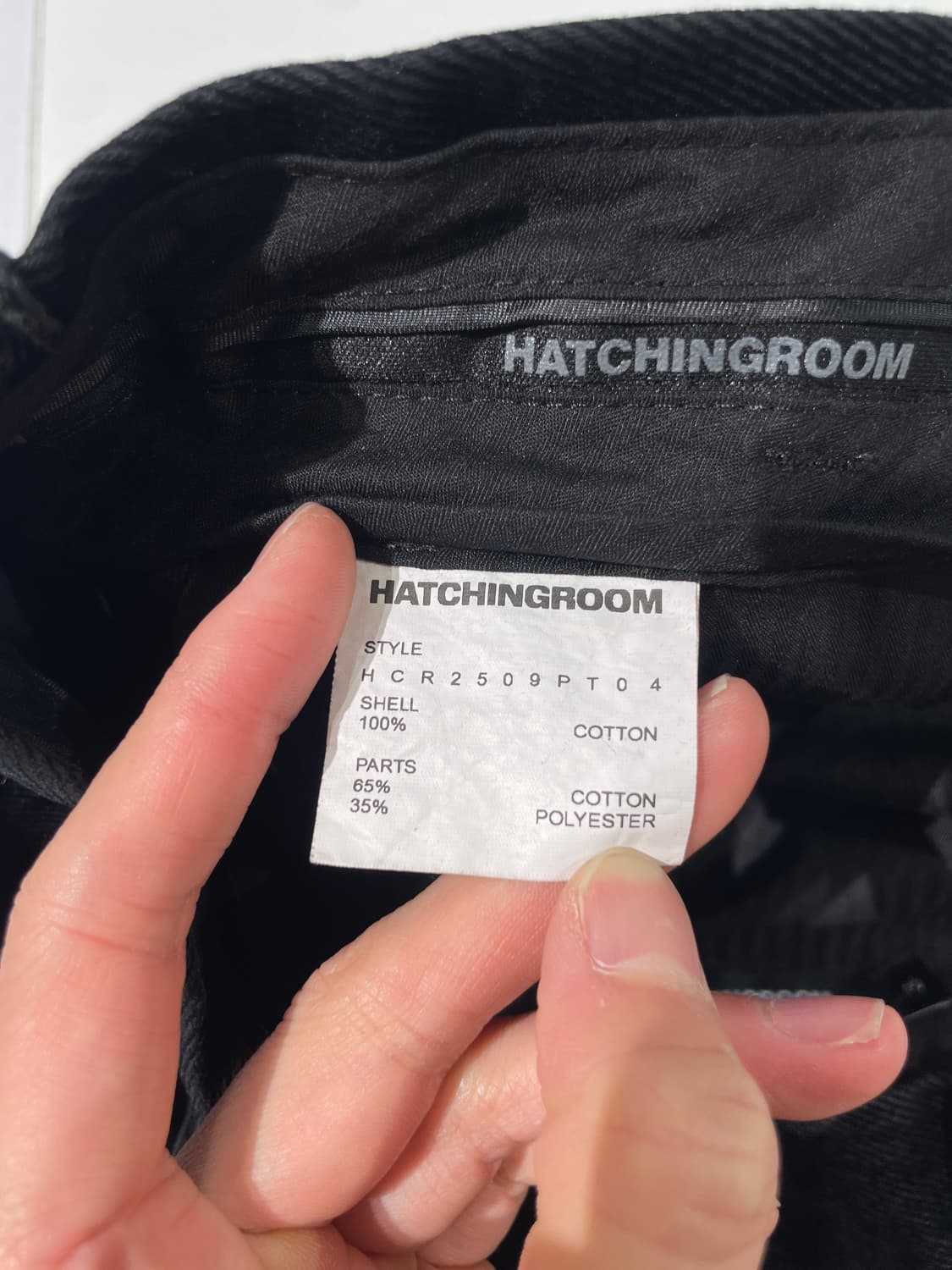 해칭룸 블랙 레귤러 벨벳 데님 팬츠 상품이미지8