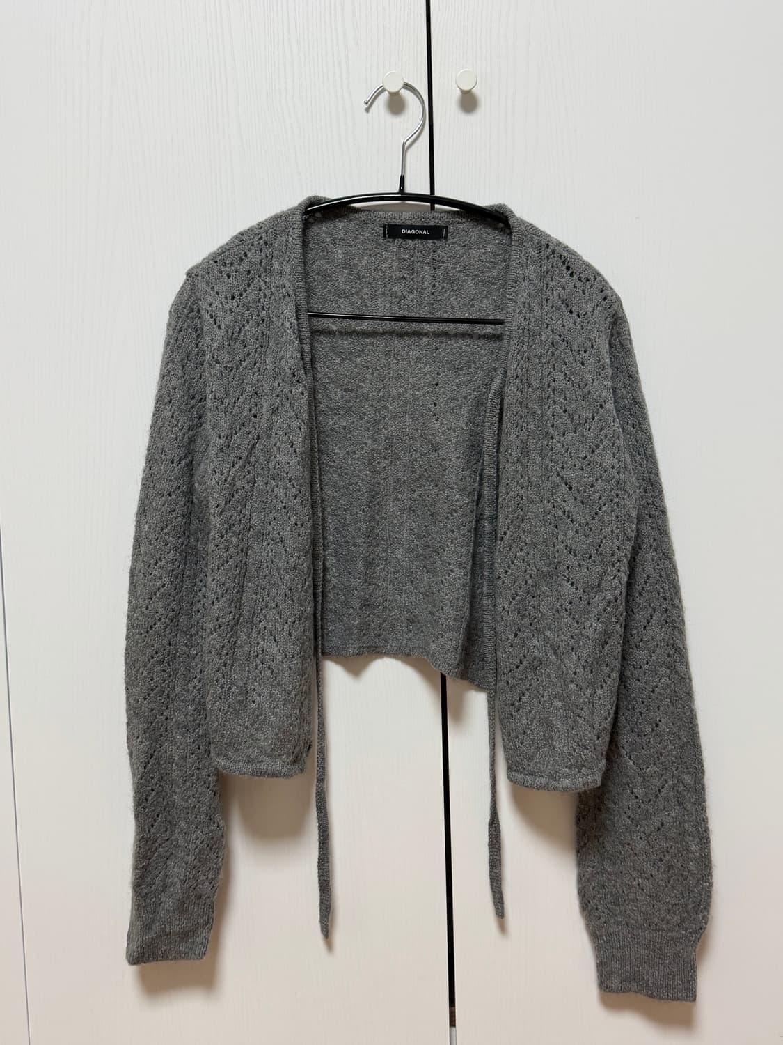 다이애그널 가디건 LACE PUNCHING KNIT CARDIGAN 상품이미지2