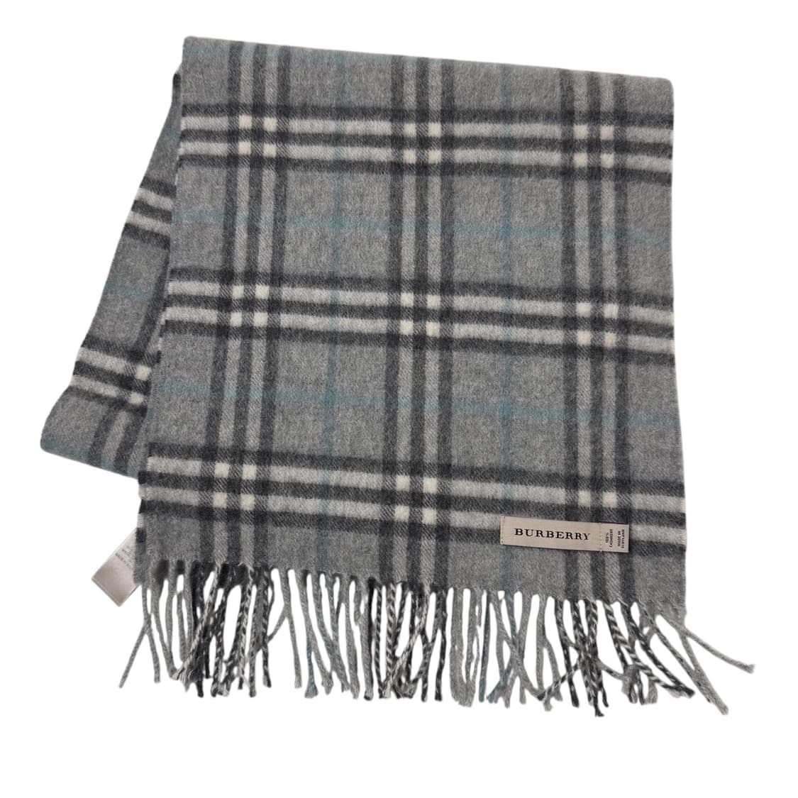 정품 신형 버버리 노바체크 캐시미어 그레이 머플러 상품이미지2