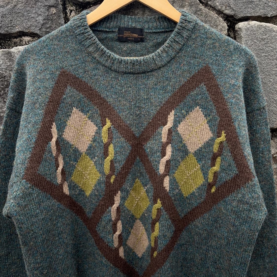 Club Jurdain 아가일 울 스웨터 상품이미지4