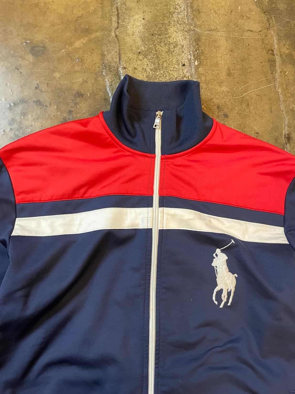 폴로 랄프로렌 빅포니 배색 트랙 자켓 져지 다크네이비 상품이미지2