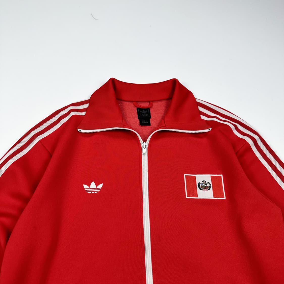 아디다스 페루 풋볼 레드 트랙탑 져지 (실측 XL) 상품이미지1