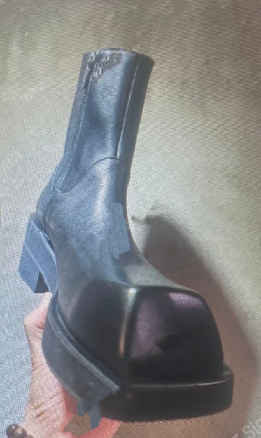 천연가죽 키높이 6cm 스퀘어토 첼시부츠 상품이미지1