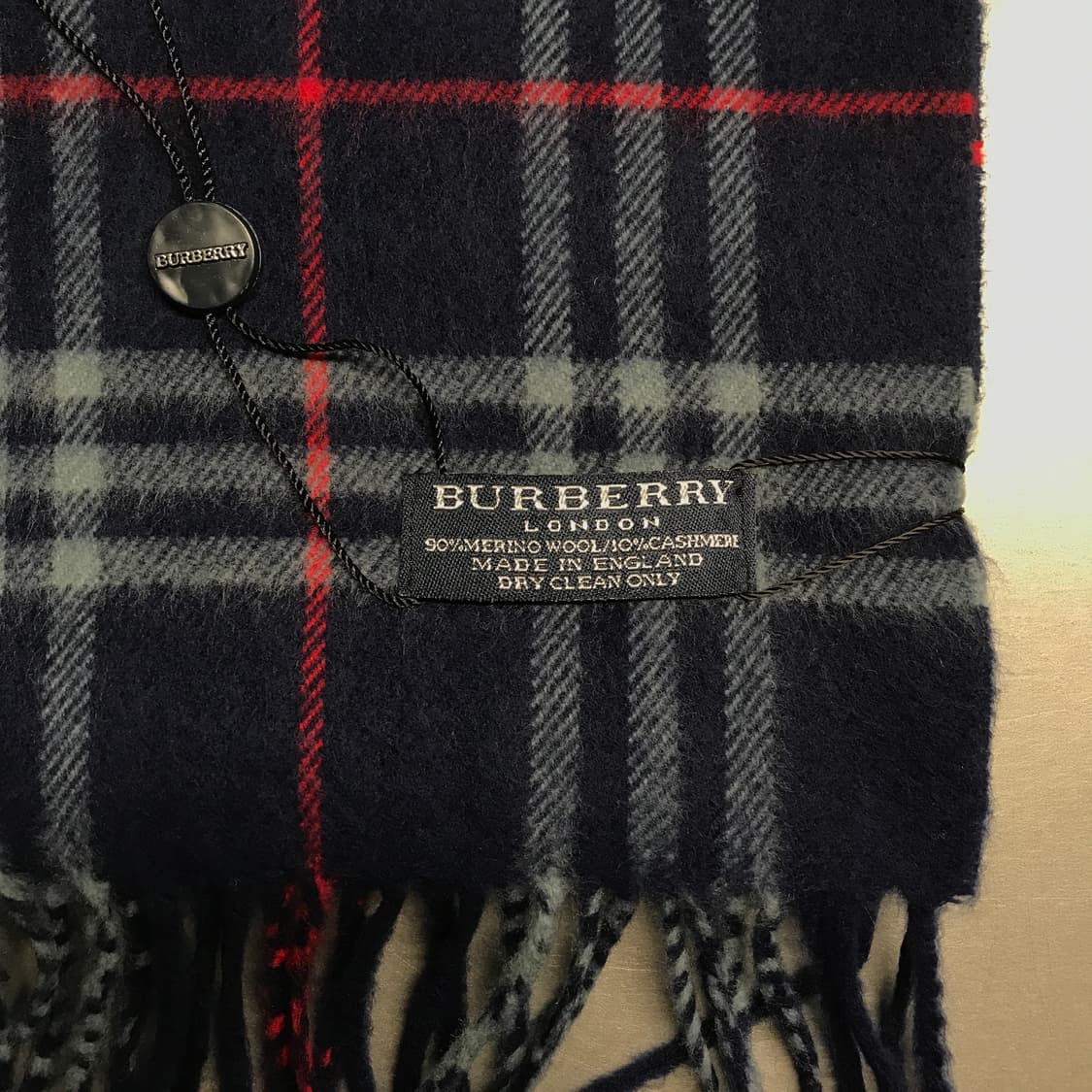 버버리 정품 메리노/캐시미어 머플러 네이비 상품이미지4