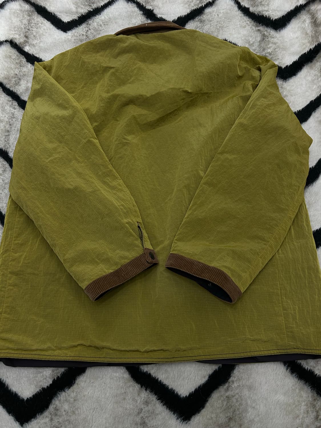 [M]헤리티지플로스 양면 나일론 헌팅 자켓/고동색 옅은그린 상품이미지4