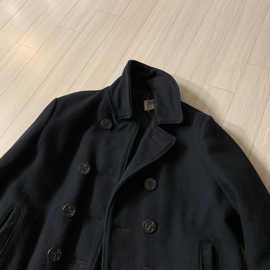 쇼트 빈티지 블랙 피코트 L 상품이미지2