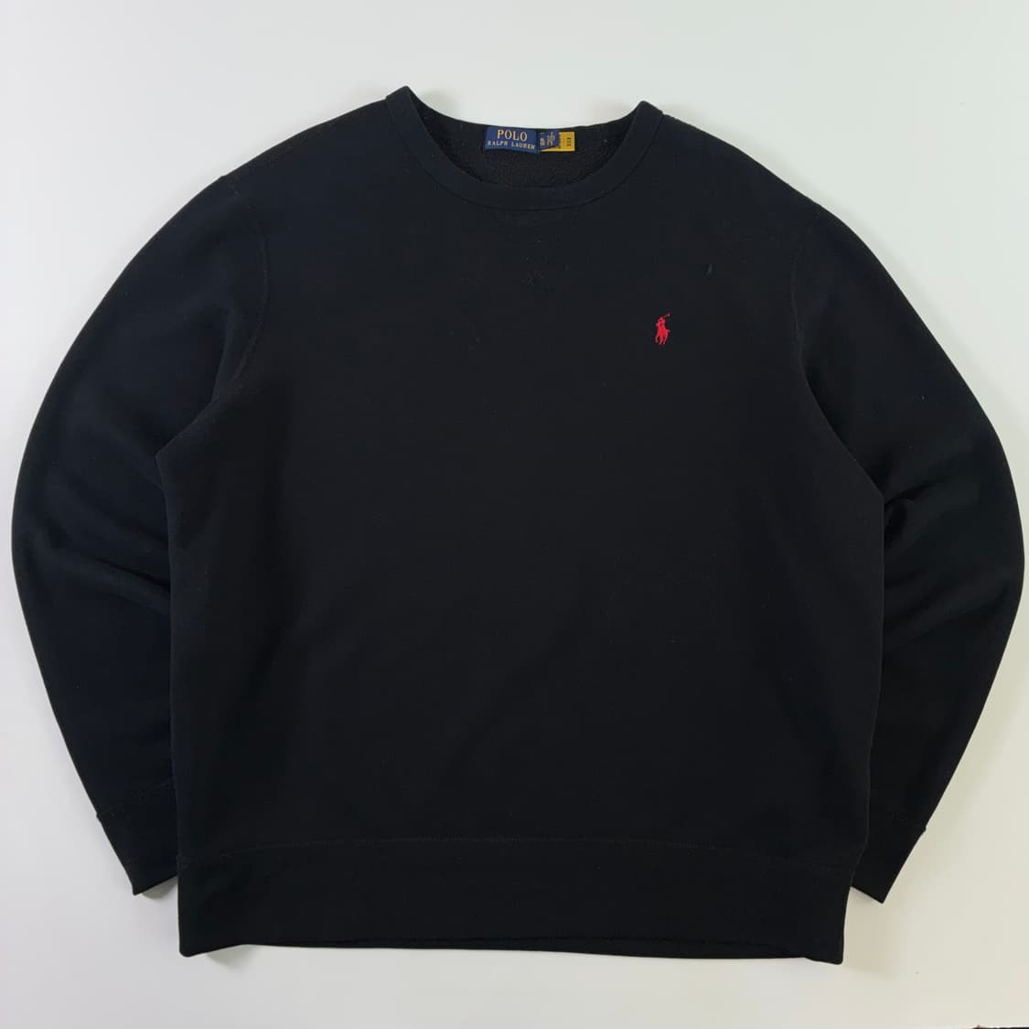 Polo 폴로 랄프로렌 신형 블랙 레드 포니 맨투맨 상품이미지2