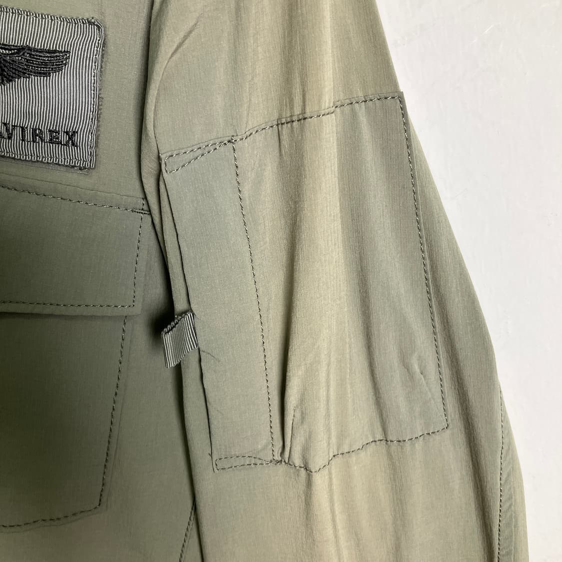 Avirex 아비렉스 카키 나일론 후드 자켓 M 상품이미지9