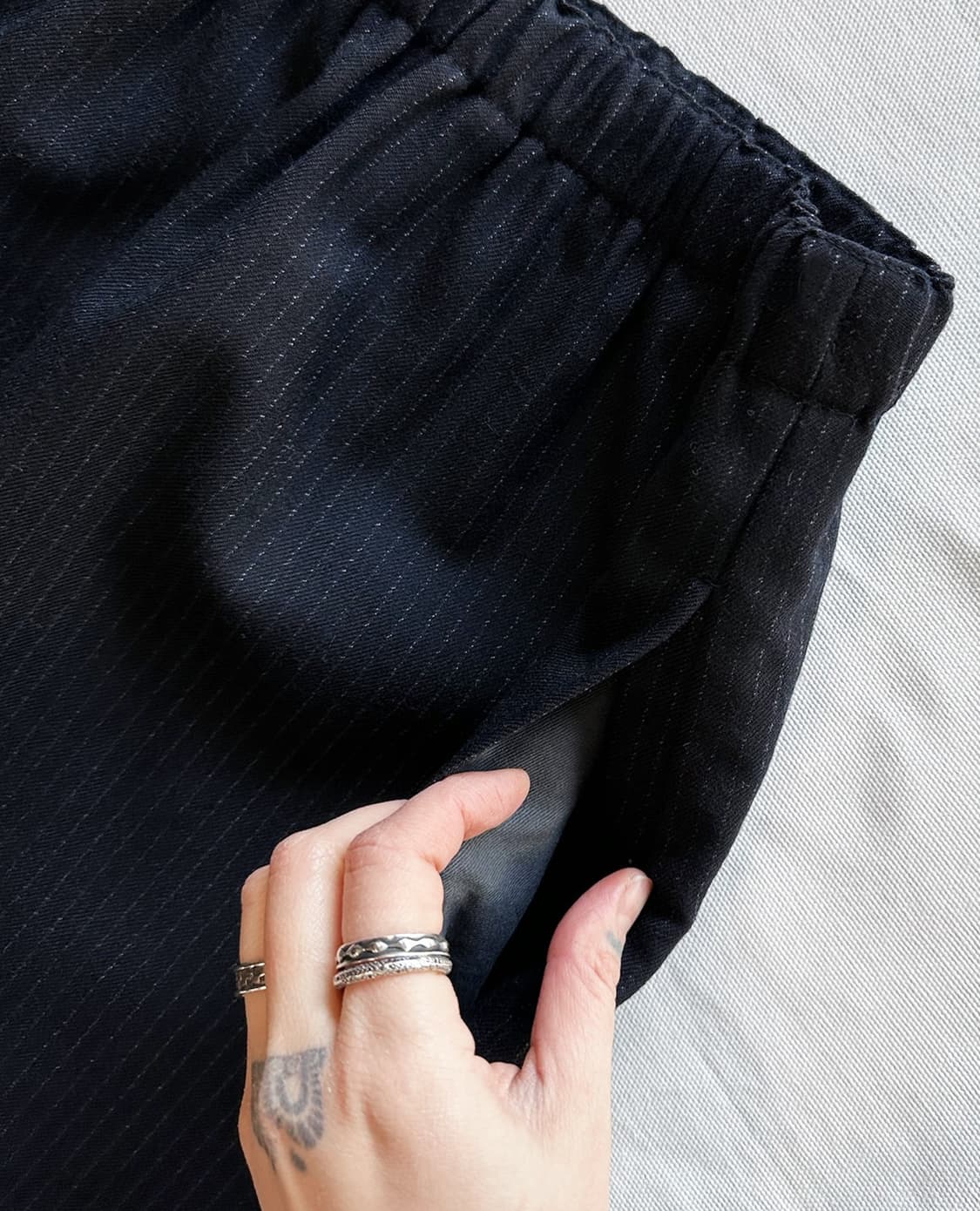 COMME DES GARCONS silk blend wool stripe 상품이미지1