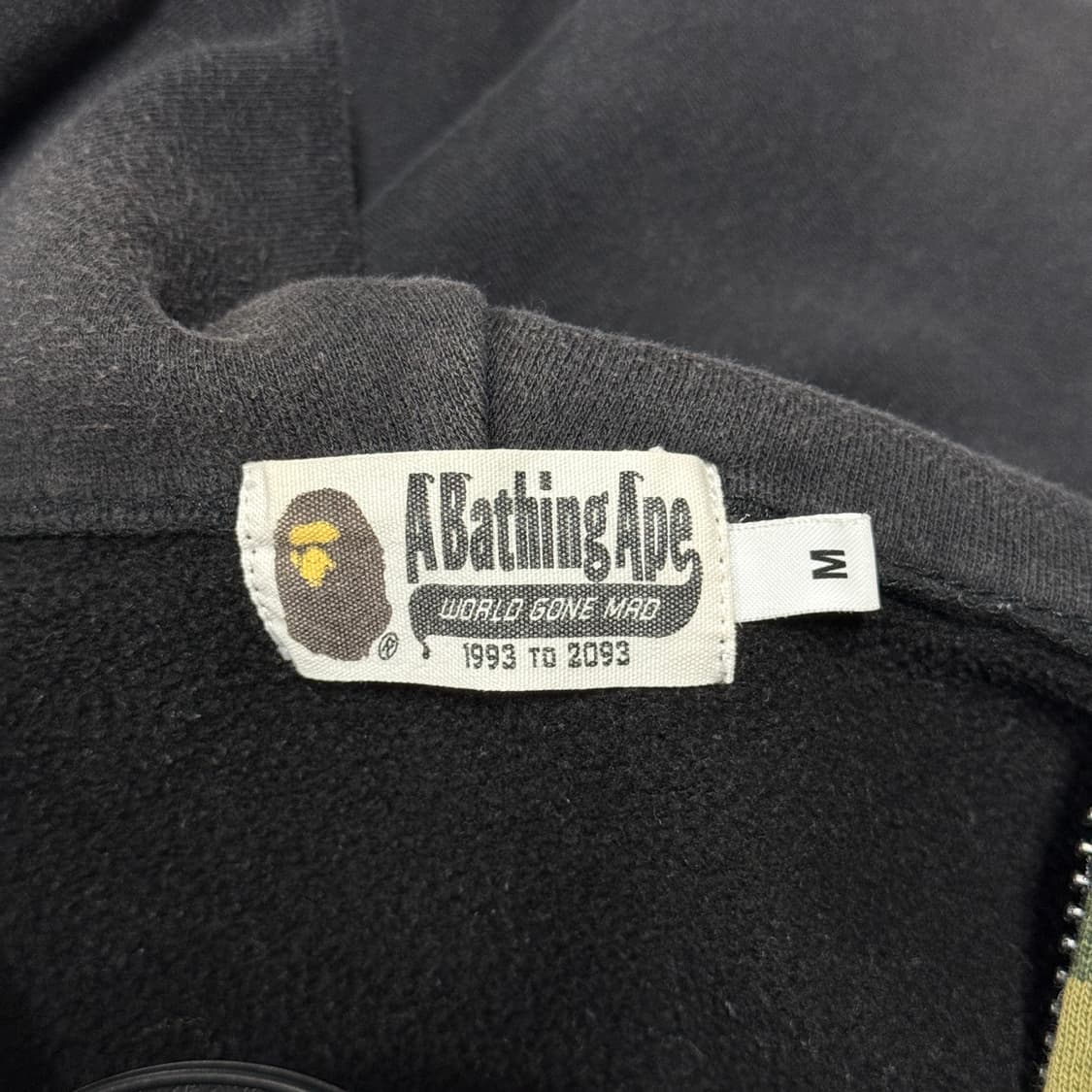 정품 베이프 1ST 카모 녹계 프린팅 디테일 풀 집업 후디 상품이미지6