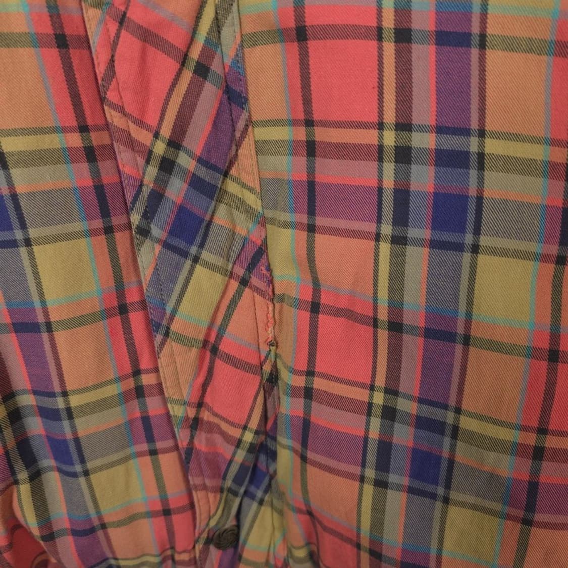 아식스 90s 올드스쿨 타탄체크 리버시블 덕다운 패딩 L 상품이미지3