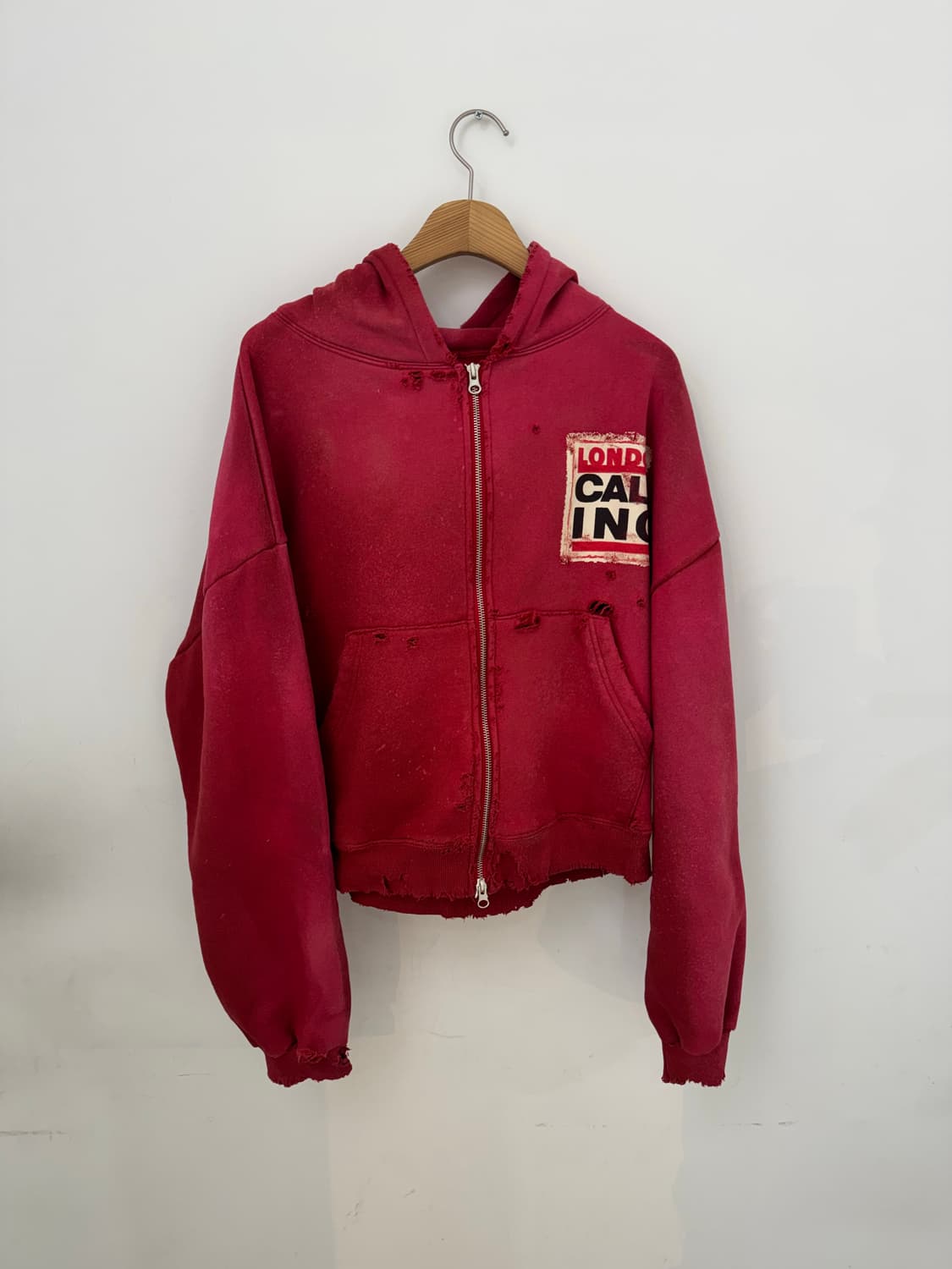 빈티지 크롭 후드집업 상품이미지1