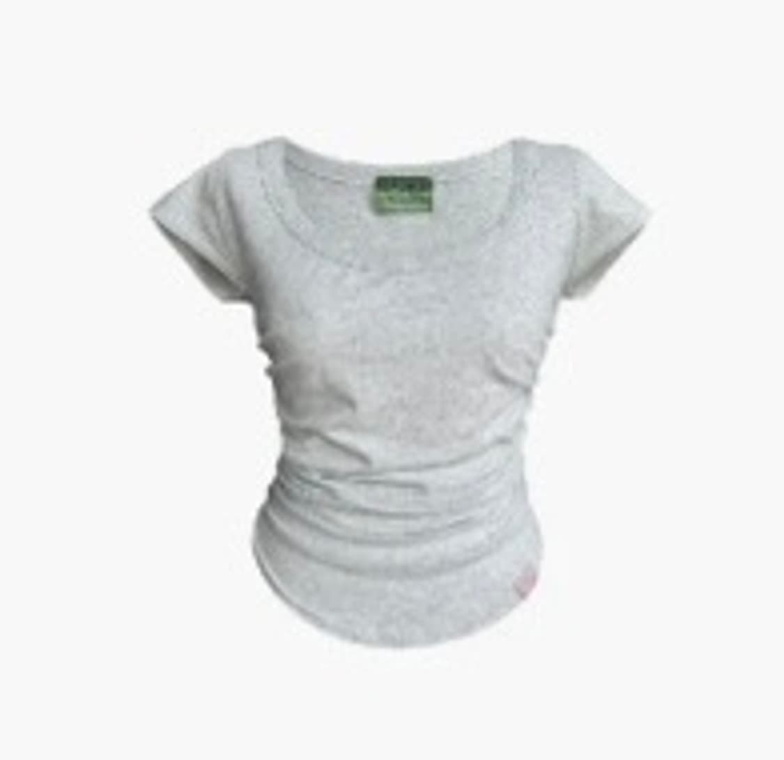 (새상품) 플노팔 모모탑 화이트멜란지 플리즈노팔로우 상품이미지1