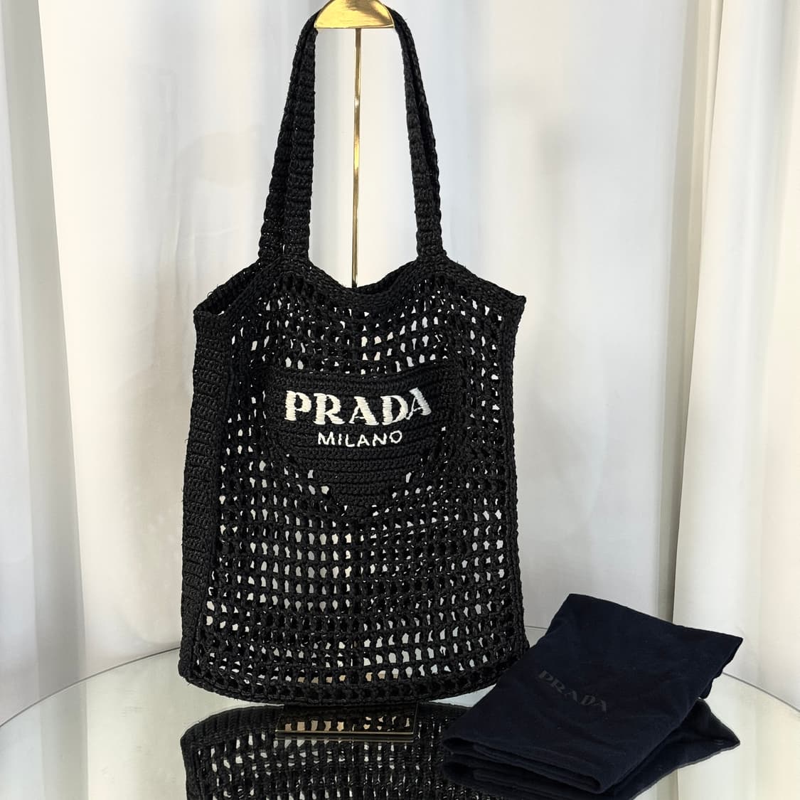 [정품] 프라다 라피아 크로셰 네트 토트백 숄더백 1BG393  상품이미지2