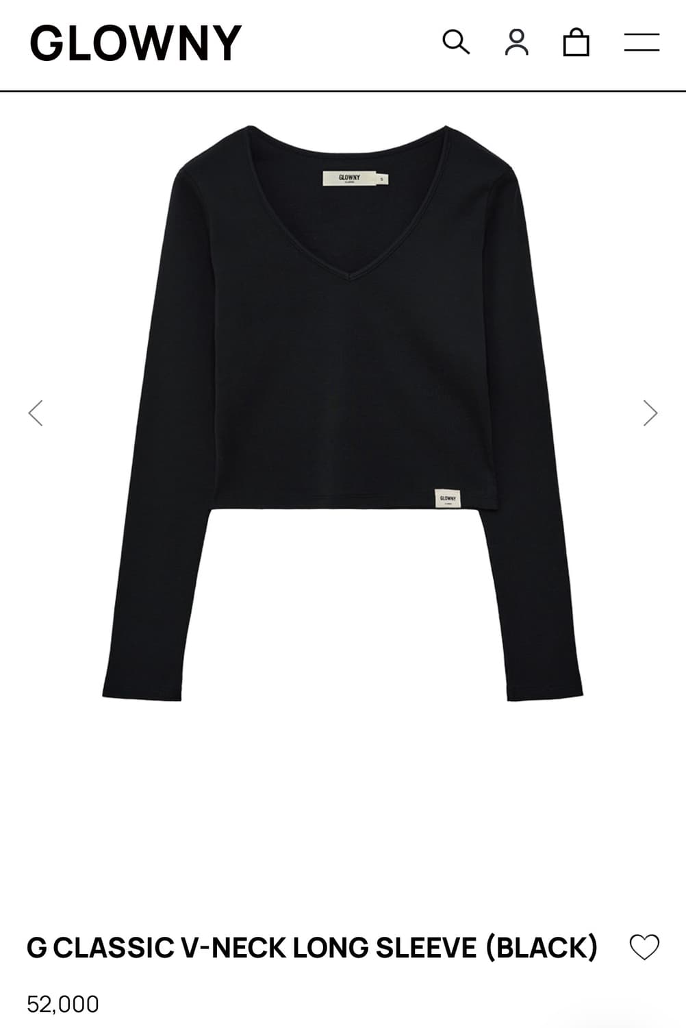 글로니 클래식 브이넥 롱슬리브 상품이미지1