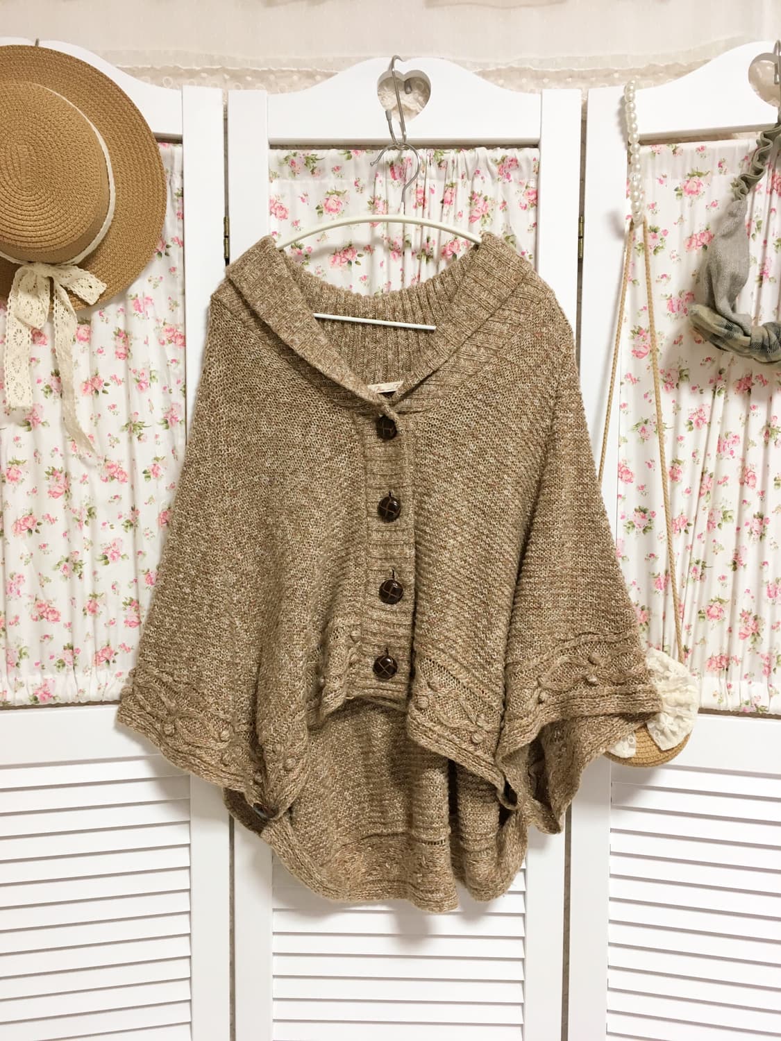 빈티지 메론빵단추 케이프 상품이미지1