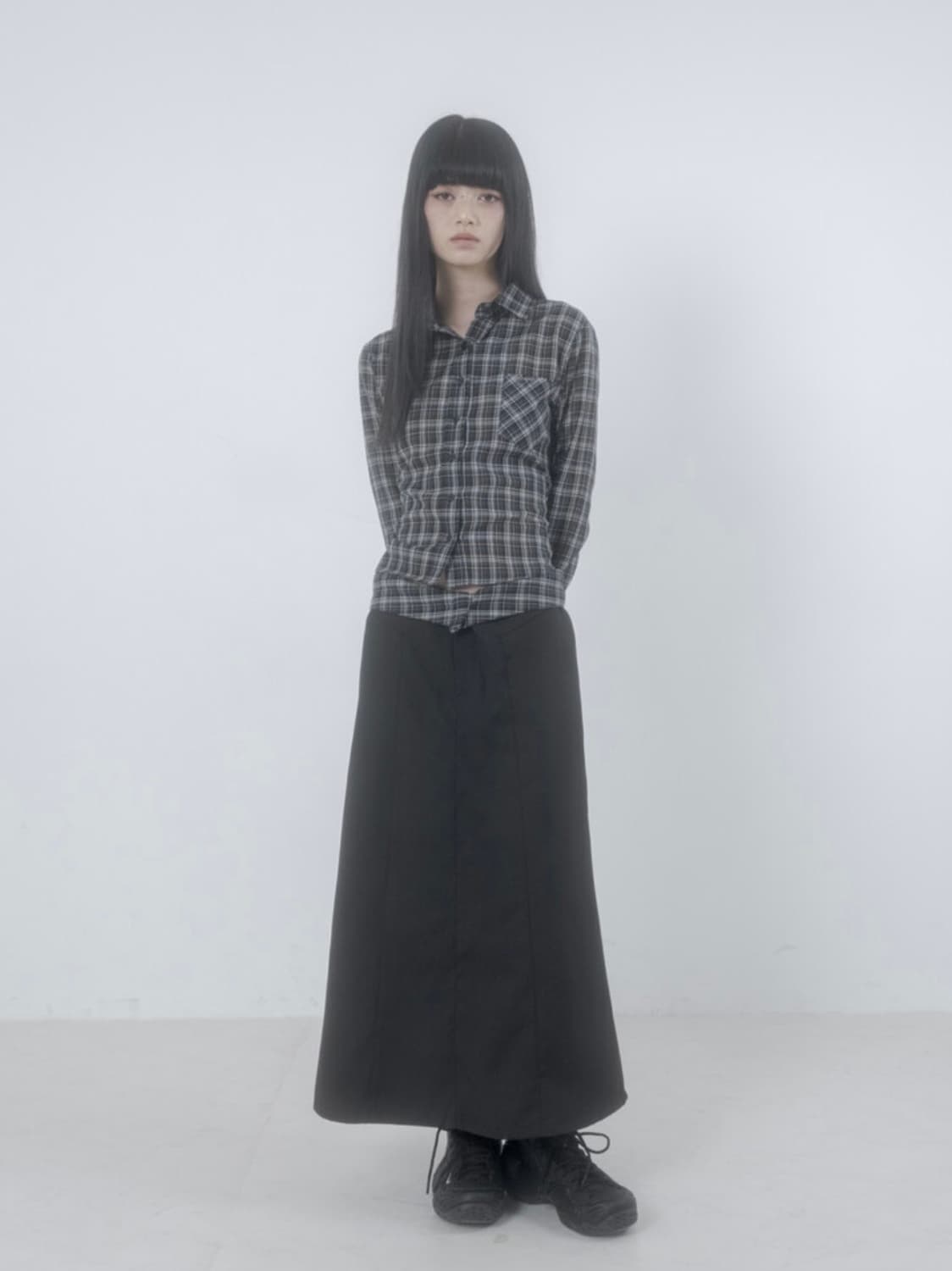 Wsc archive Check tied shirt 셔츠 상품이미지5