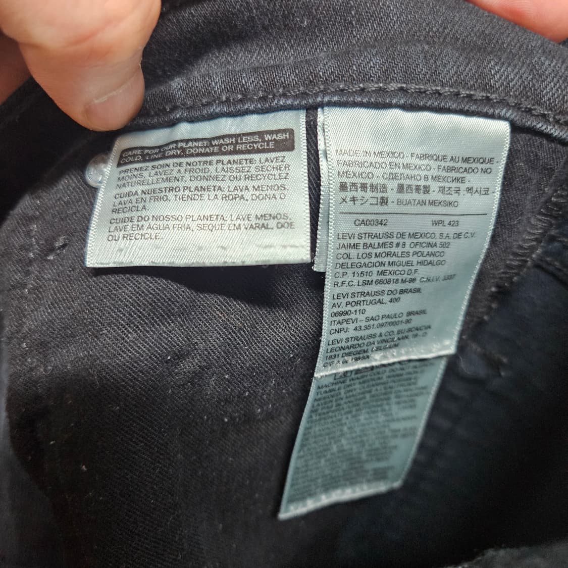 리바이스 흑청 스키니 데님팬츠 28 상품이미지6