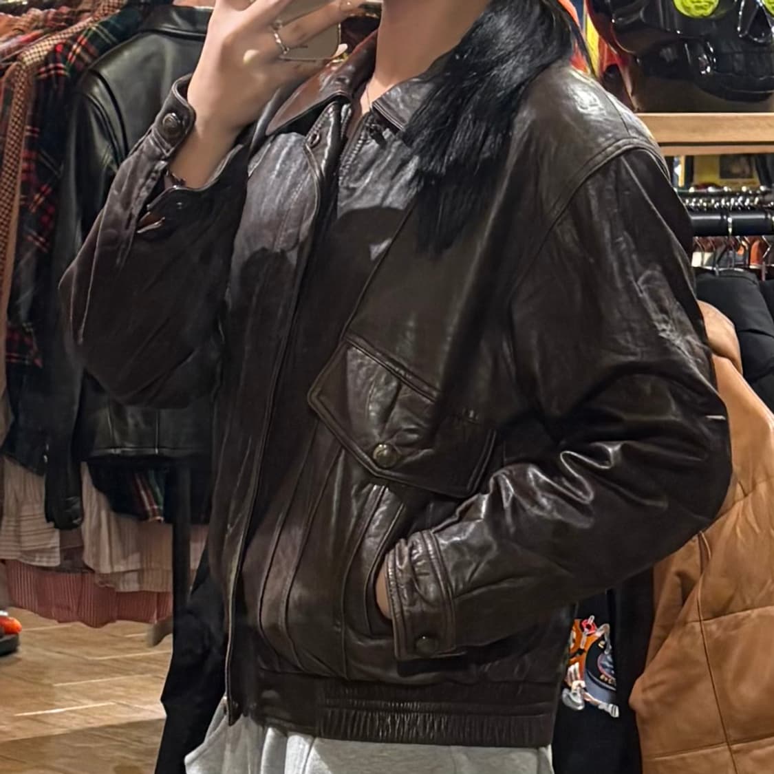 [HI] VTG 가죽자켓 브라운 상품이미지3