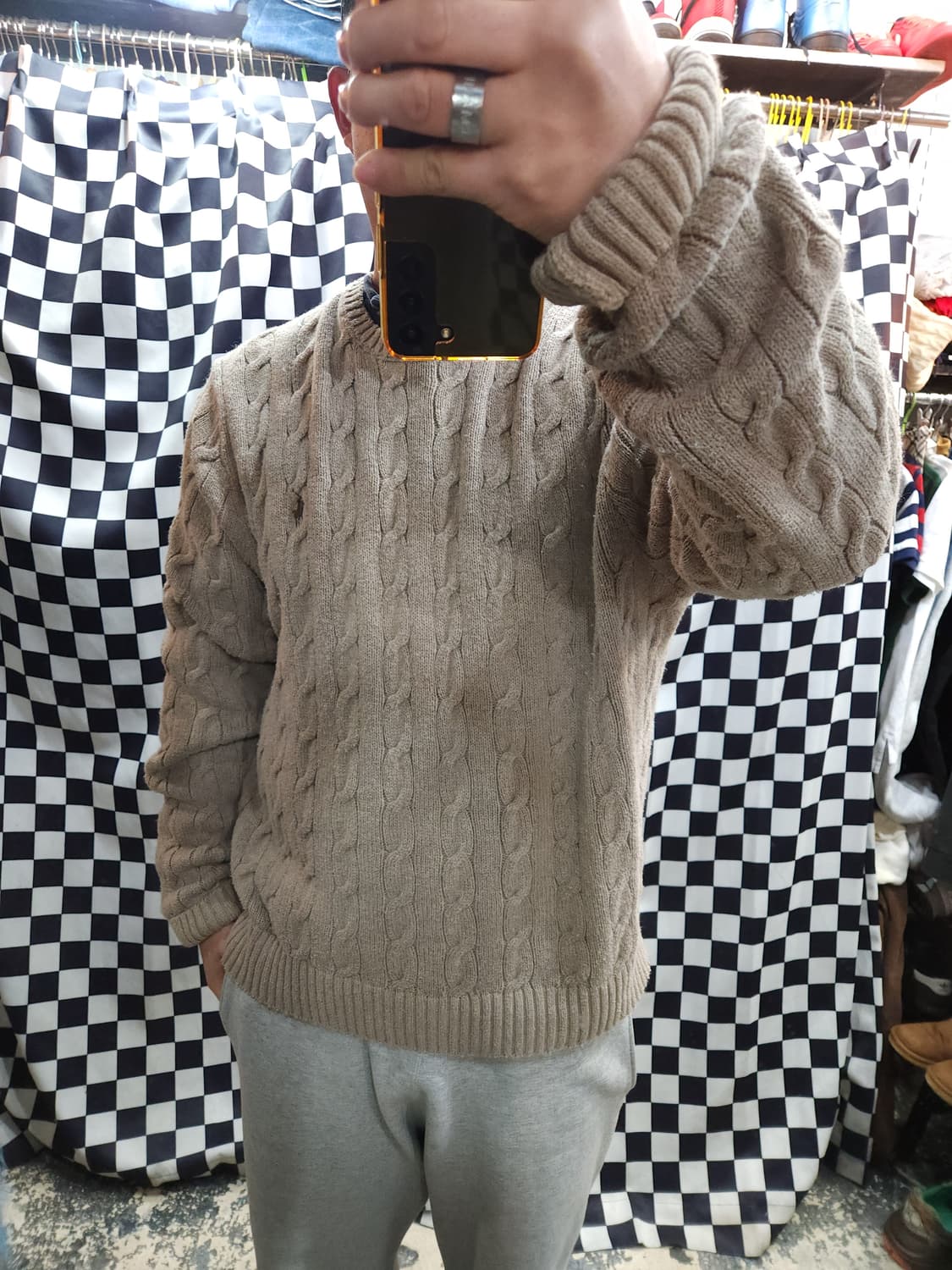 폴로 랄프로렌 베이지 꽈배기 코튼 니트

 상품이미지8