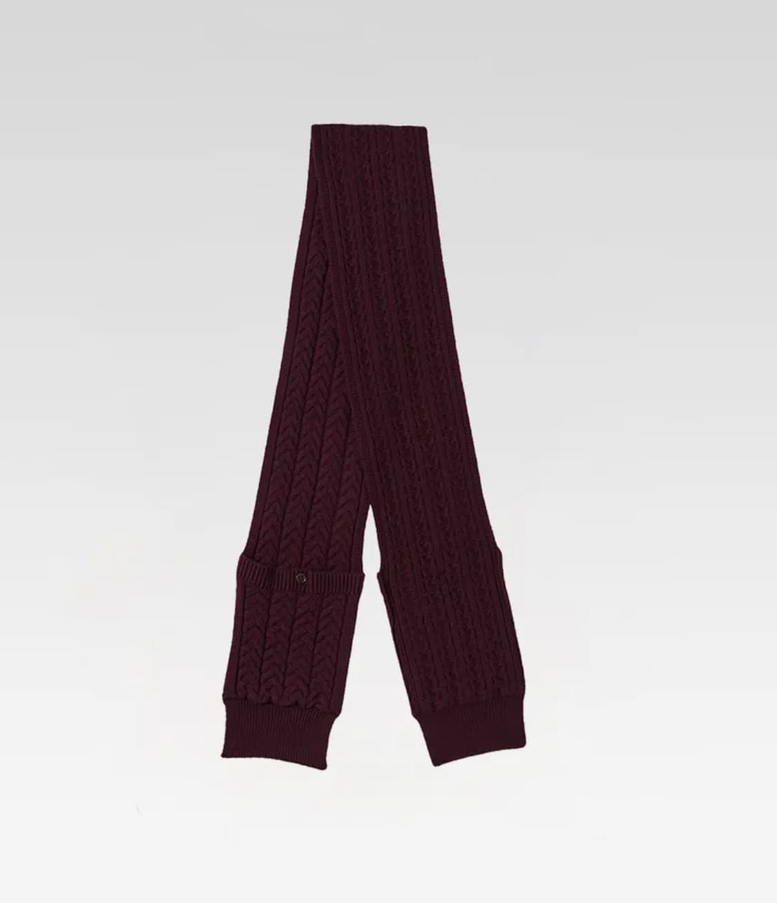 (새상품) 애프터프레이 럭스 케이블 니트 포켓 머플러 버건디 상품이미지1