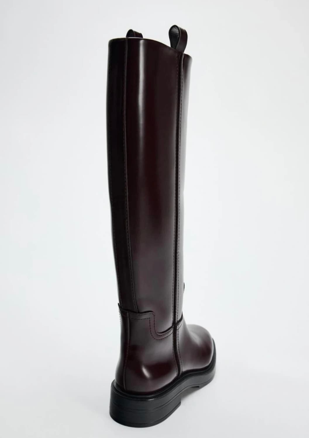 [ 자라(ZARA)]  딥 버건디 기모 롱부츠 (EU 37) 상품이미지3