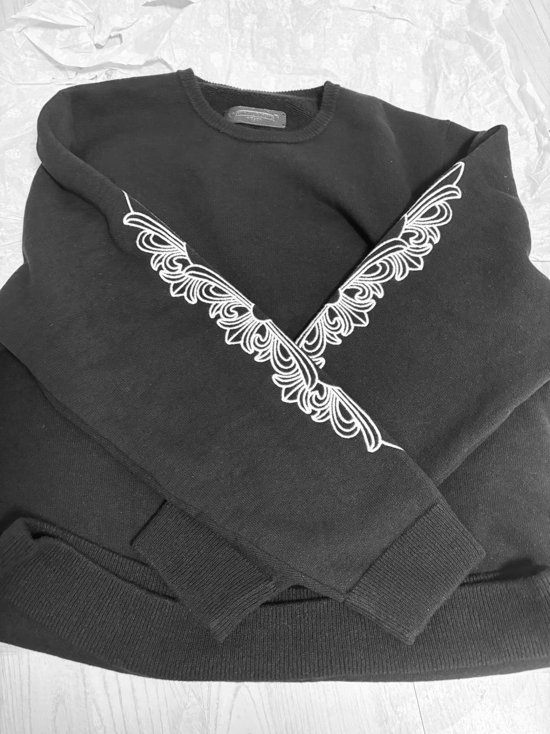 크롬하츠 플로랄 캐시미어 니트 XL 새상품 상품이미지1