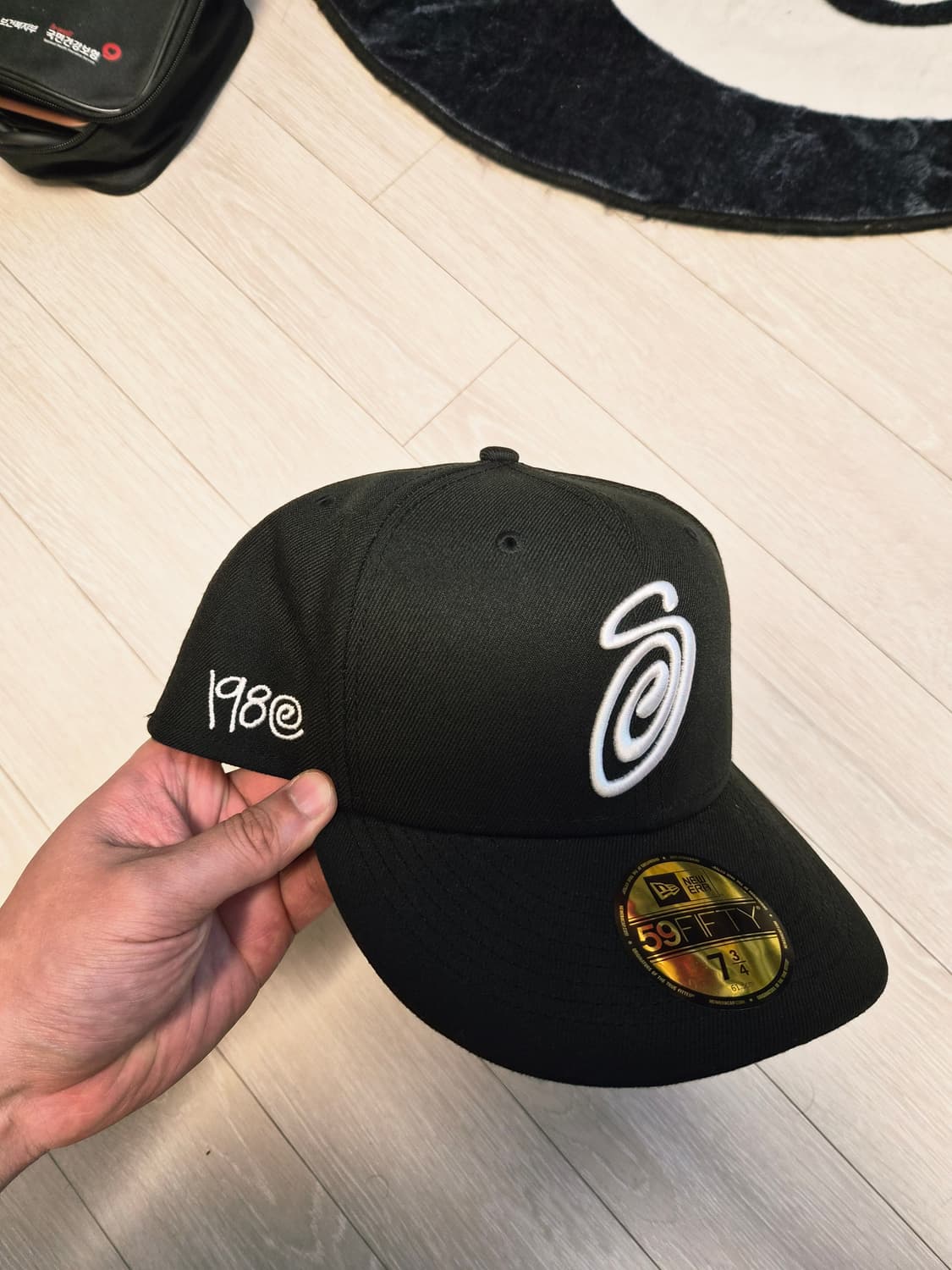 스투시 컬리 S 59피프티 뉴에라 캡 블랙 상품이미지1