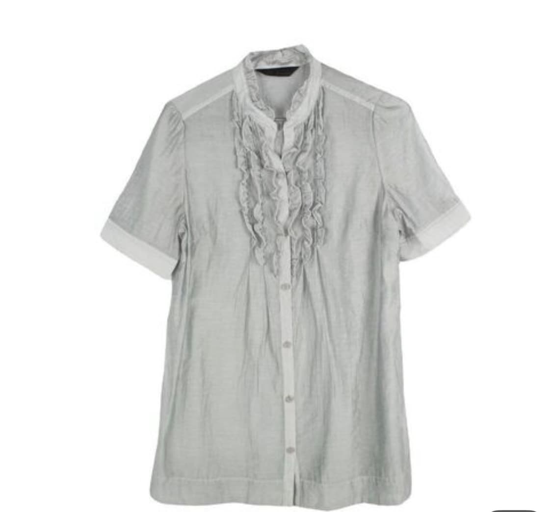 셔링 포인트 반팔 블라우스 상품이미지1